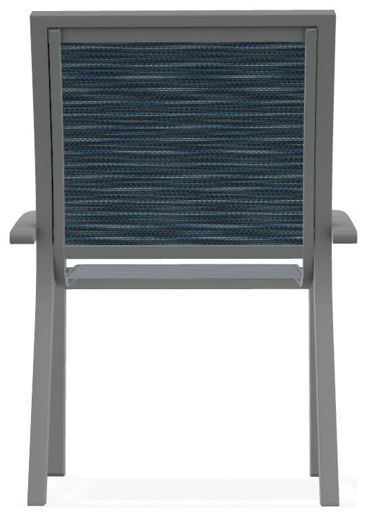 Kendall Sling Stackable Outdoor Dining Chair, Nimbus Ocean/Graphite