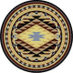 Sallisaw Rug, Blue, 8'x8' Round, Round