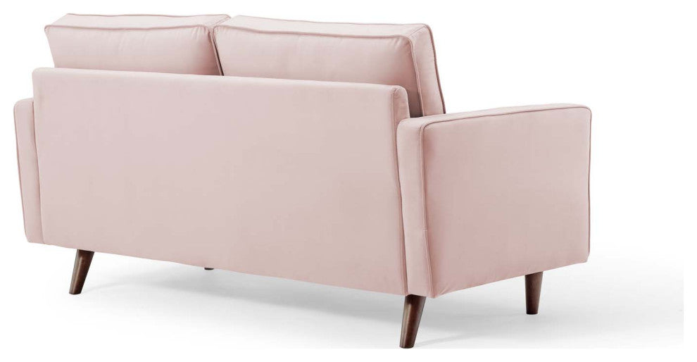 Valour Performance Velvet Loveseat - Pink