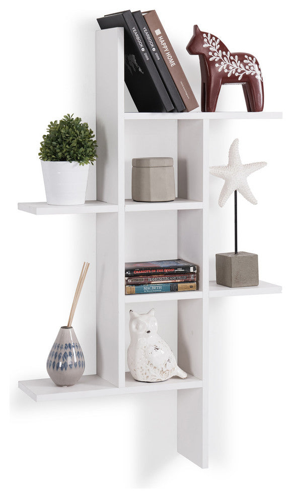 Danya B. Cantilever Cubby Wall Shelf "“ Horizontal or Vertical, White