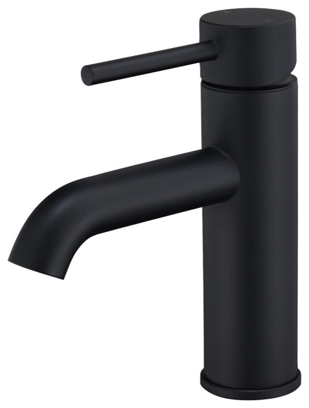 Tubize Single Hole Single-Handle Bathroom Faucet, Matte Black