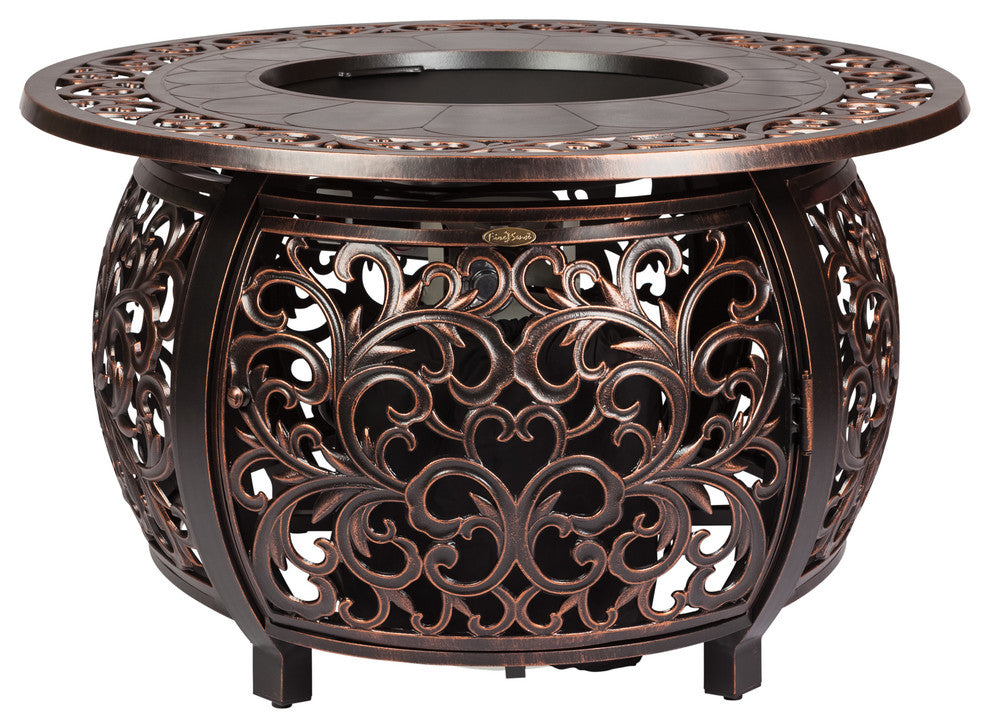 Toulon Cast Aluminum Oval LPG Fire Pit