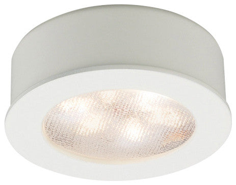 WAC Lighting LED Button Light, White, Round, 2700k Warm White