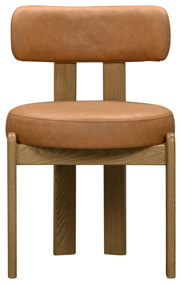 Odessa Vegan Leather Dining Chair, Brown