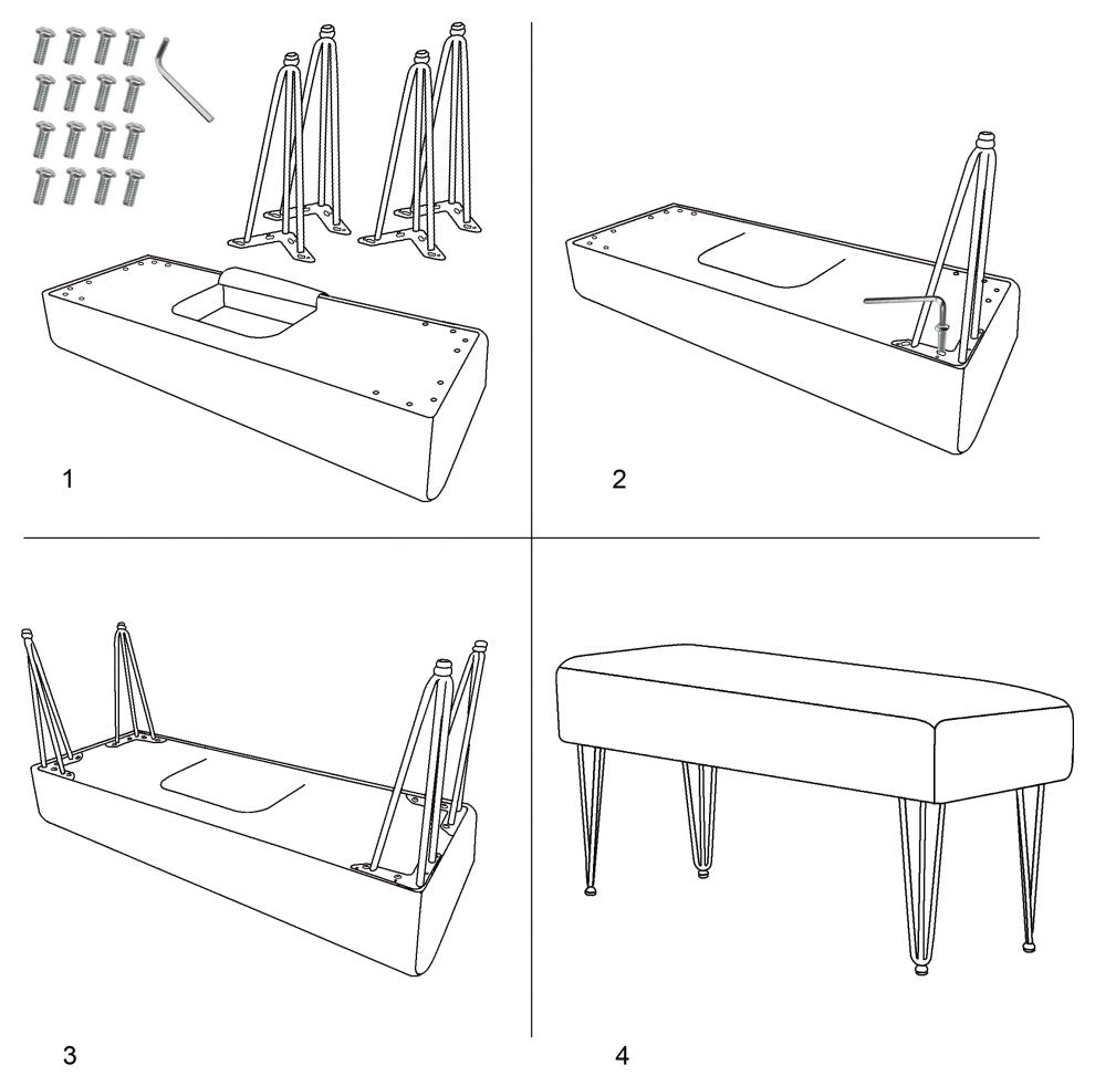 Soft Faux Fur Ottoman Fuzzy Entryway Bench Seat, Gold, 46"x16"x22"