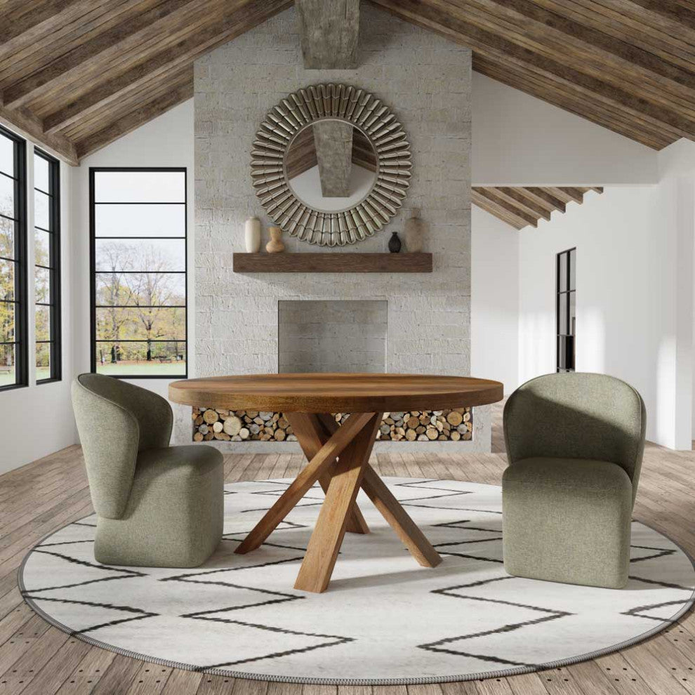 Parker House Crossings Downtown 60 In. Dining Table With 4 Upholstered Chairs
