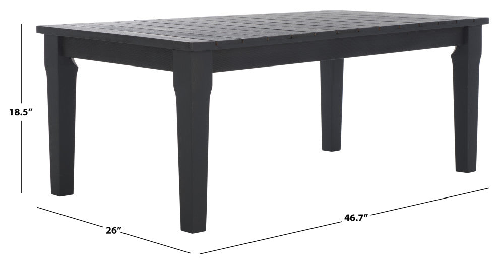 Safavieh Couture Martinique Patio Coffee Table, Black