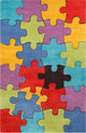 Allie Jigsaw Puzzle Contemporary Area Rug, 8'x10'