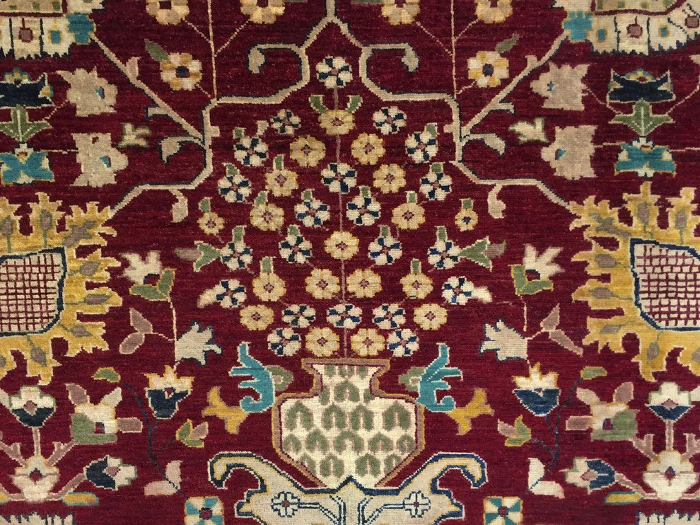 Peshawar Karema Red/Blue Rug, 8'10x11'10