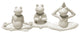 Ceramic Figurines, 3-Piece Set, Gloss White