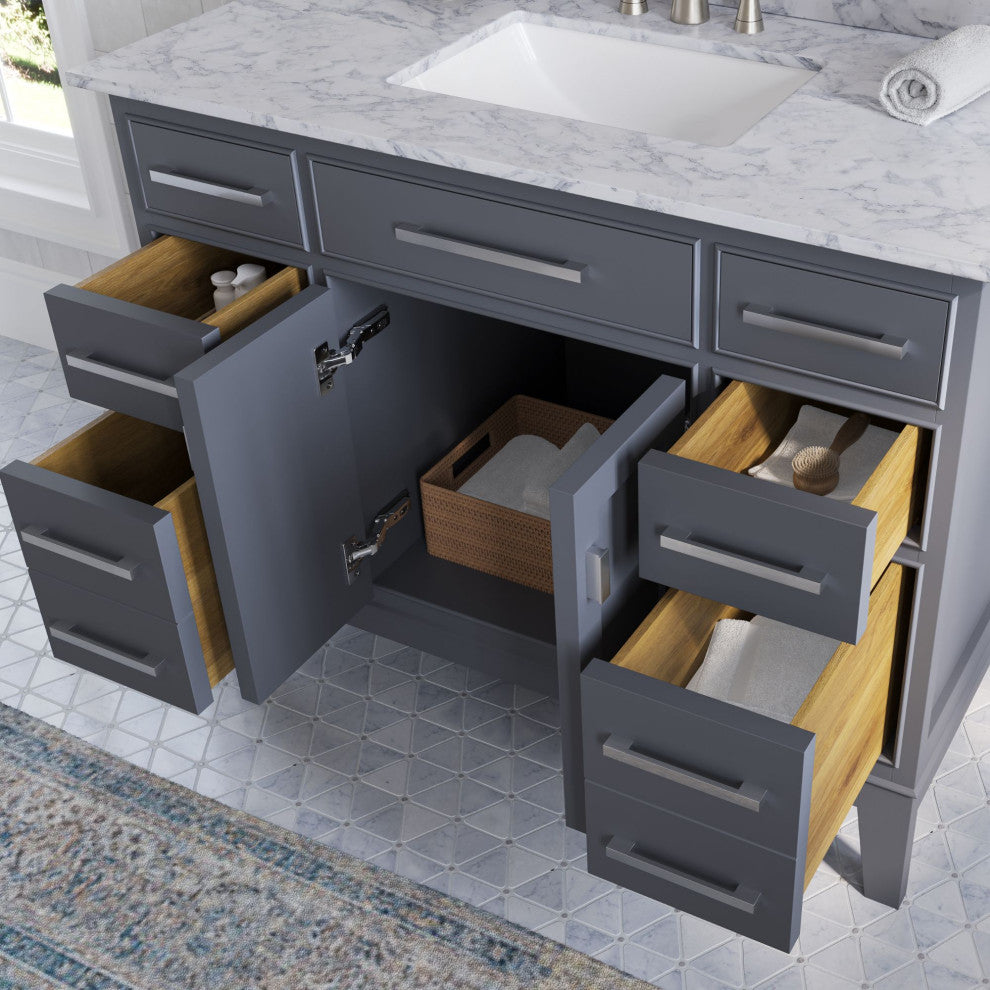 Fairmont Bathroom Vanity, Single Sink, 42", Maple Gray, Freestanding