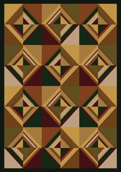 Folk Lore Rug, Brown, 5'x8', Rectangle