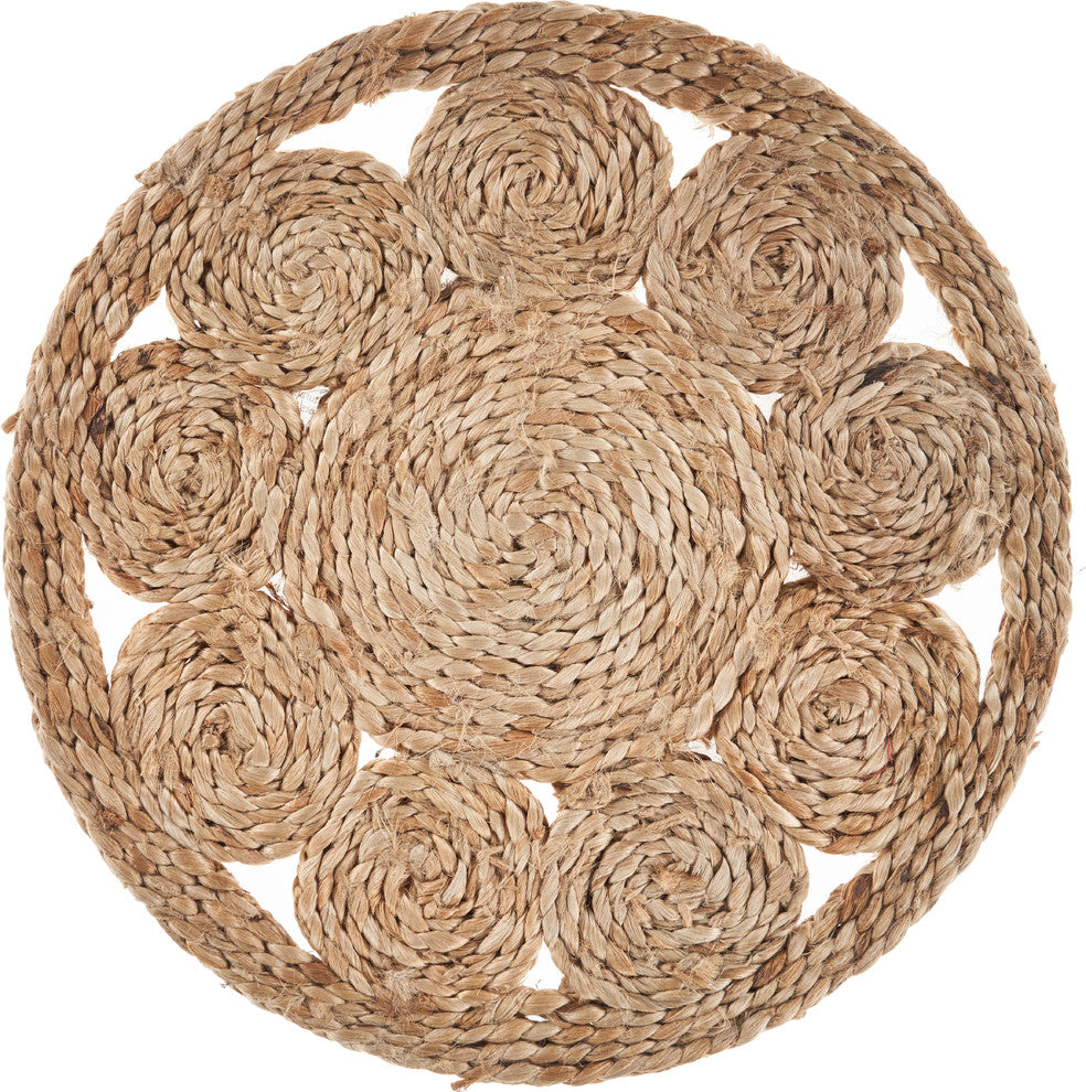 Bordered Braided Organic Jute Placemats, Set of Two
