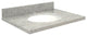 Granite 37"x22" Vanity Top, Single Faucet Hole, Giallo Parfait, White Bowl