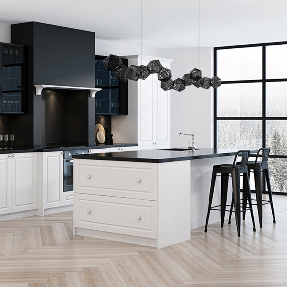 Riddle LED Linear Pendant 3000K, Black