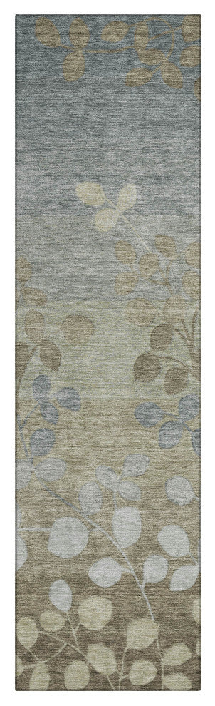 Machine Washable Indoor/Outdoor Chantille ACN1900 Khaki 2'3" x 7'6" Runner Rug