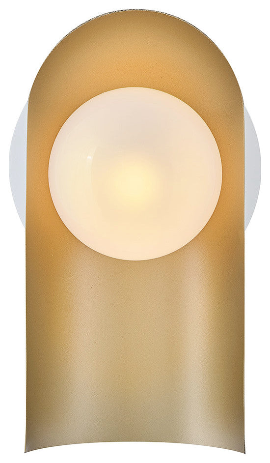 Lark Zuri Medium Single Light Sconce, Satin Off-White
