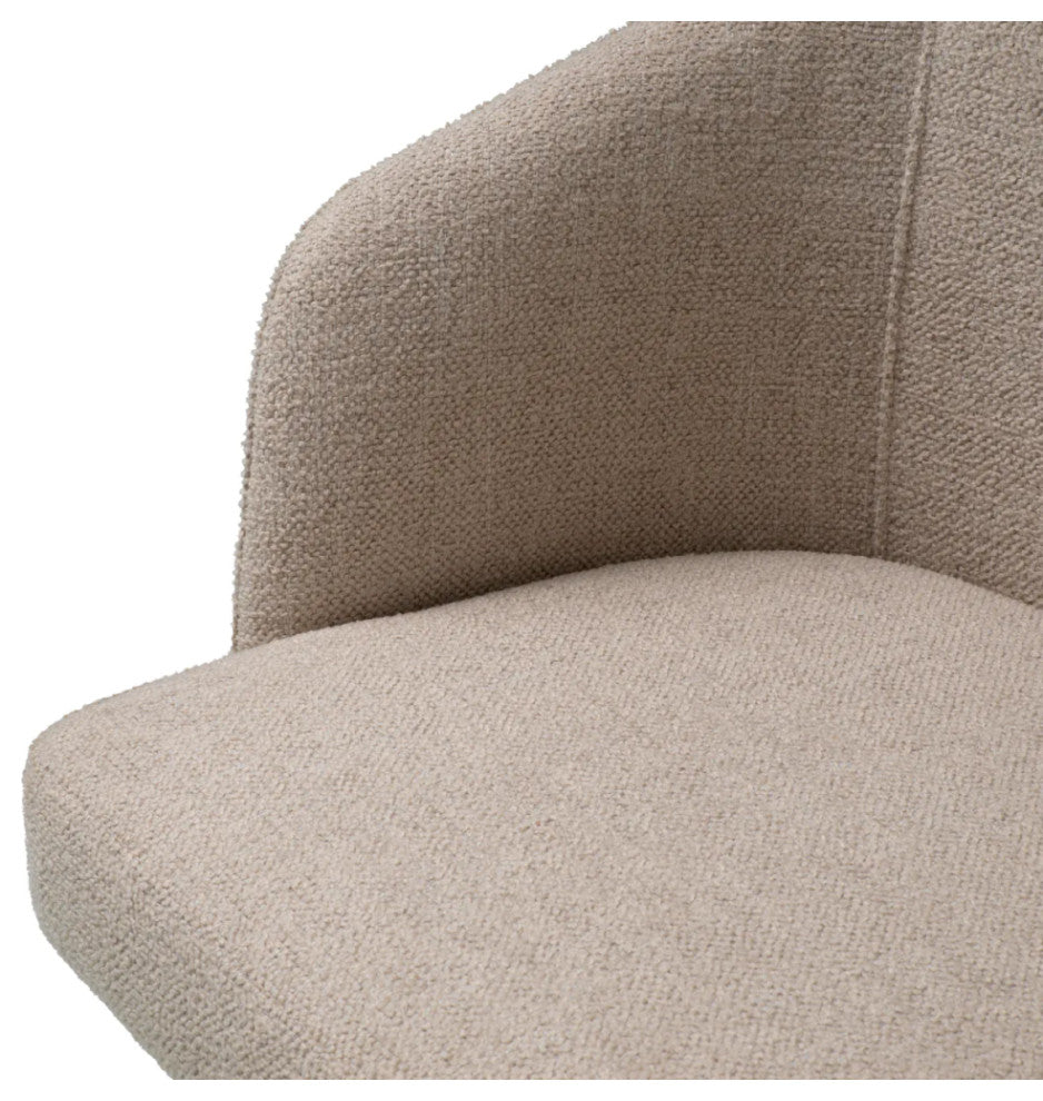 Fabric Upholstered Dining Armchair, Eichholtz Aiden, White