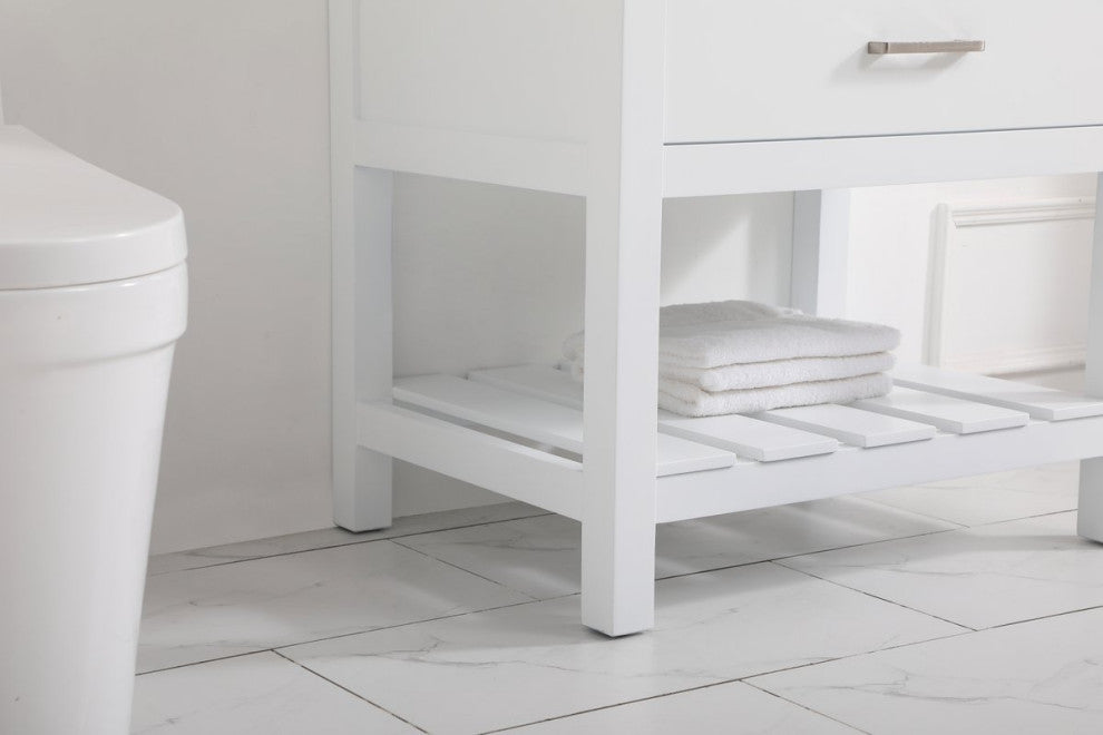 Home Living 22" Farmhouse White-Light Bathroom Vanity