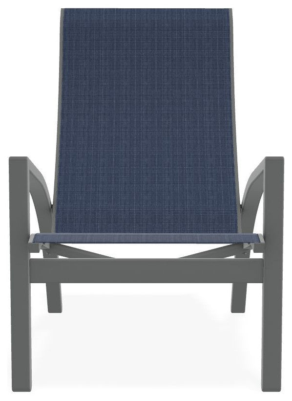 Kendall Sling Stackable Outdoor Lounge Chair, Mavi/Graphite