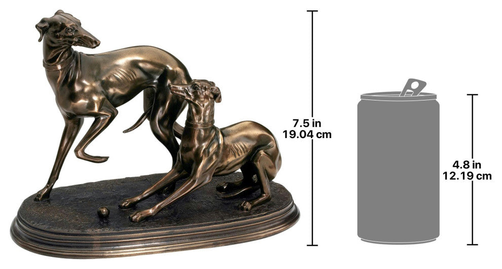 Jiji and Giselle Whippets Sculpture