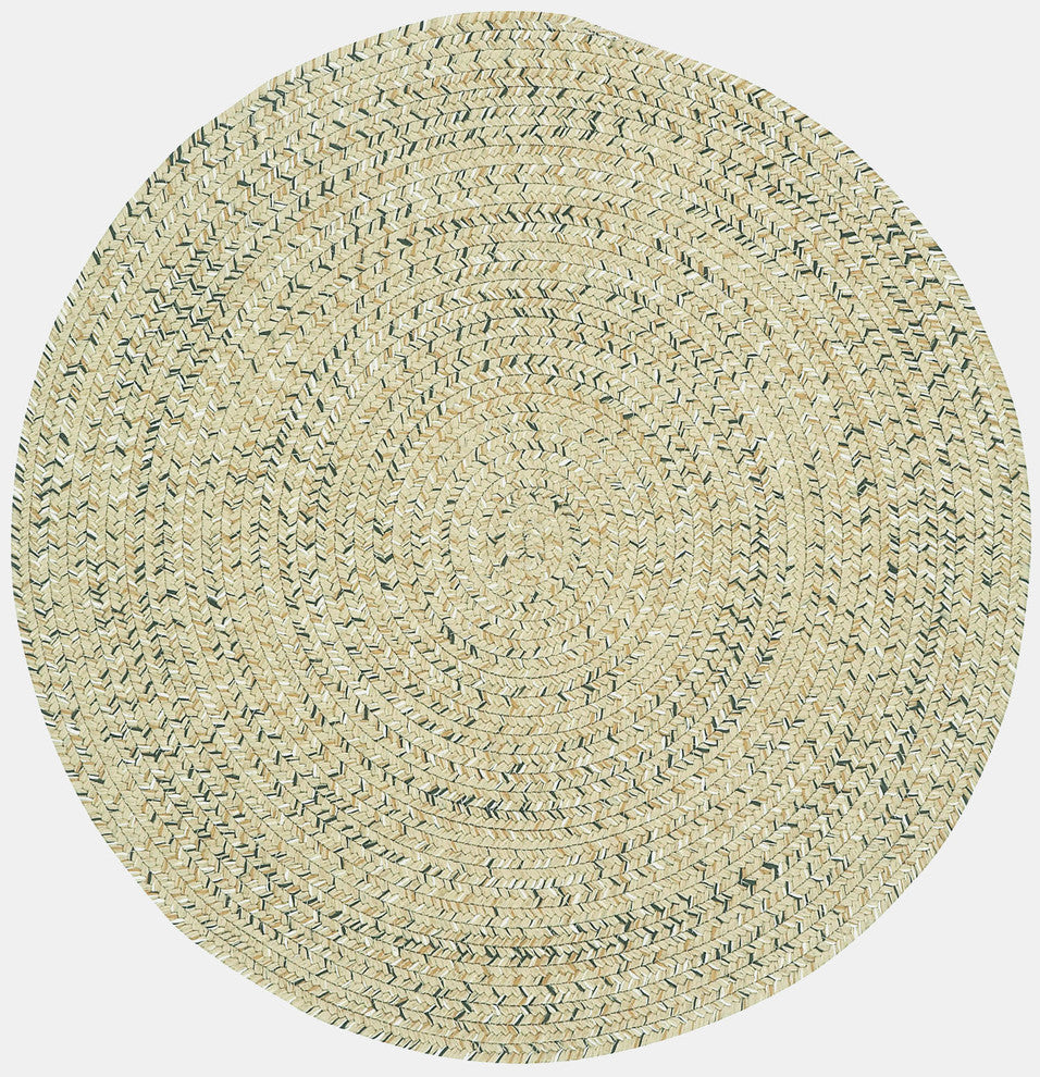 Sea Pottery Braided Round Rug, Sandy Beach, 9'6"