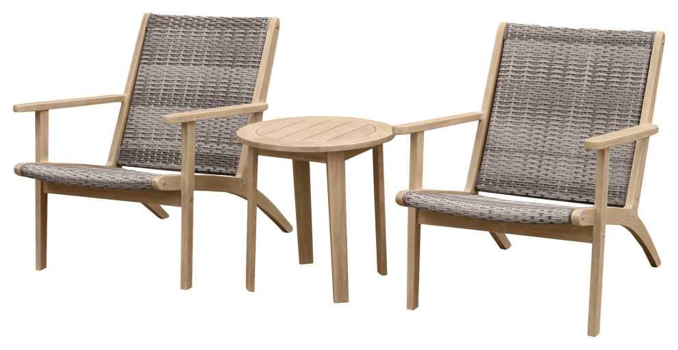 Imani 3 Piece Acacia Outdoor Patio Seating Set