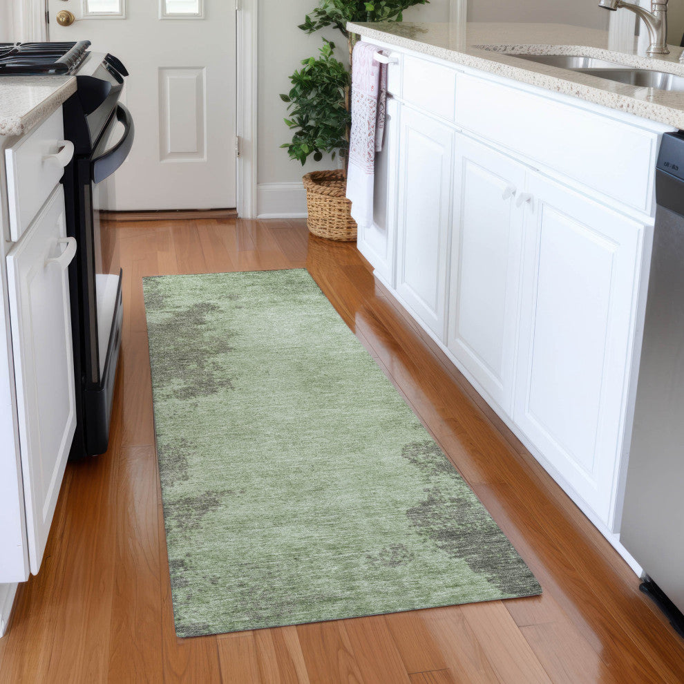 Machine Washable Indoor/Outdoor Chantille ACN1913 Aloe 2'3" x 7'6" Runner Rug