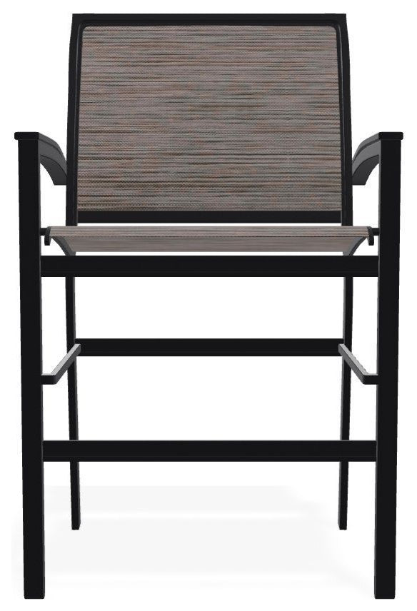 Bazza Sling Balcony Height Stackable Outdoor Stool, James/Black