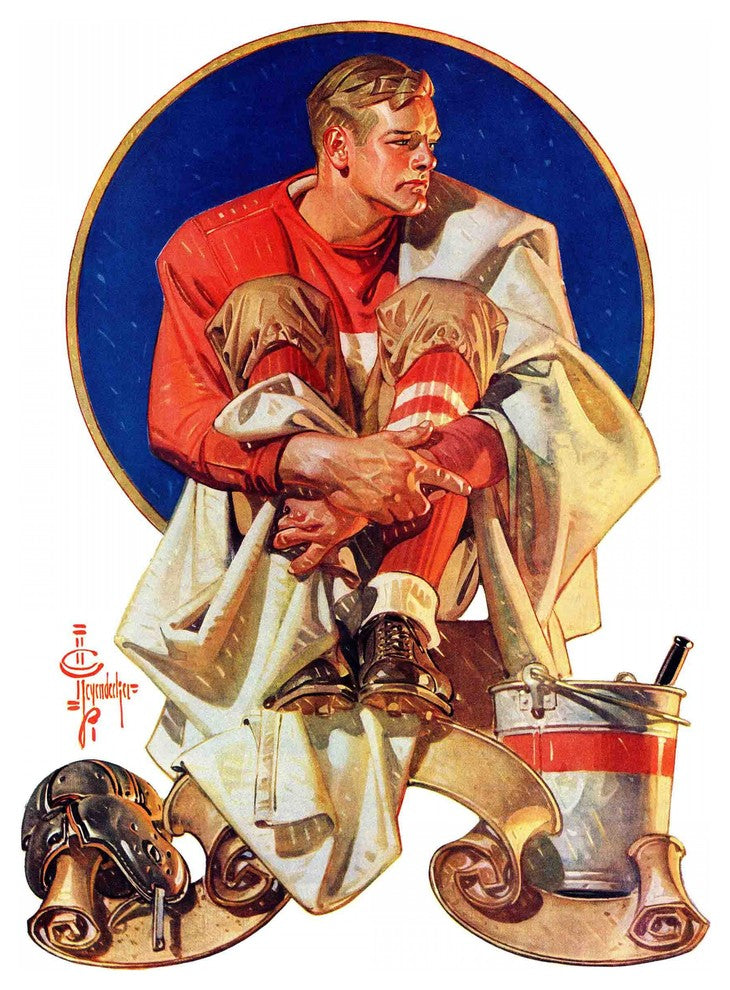 "Football Hero" Painting Print on Canvas by J.C. Leyendecker