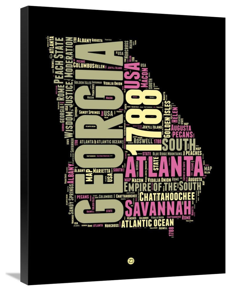 "Georgia Word Cloud 1" Fine Art Print
