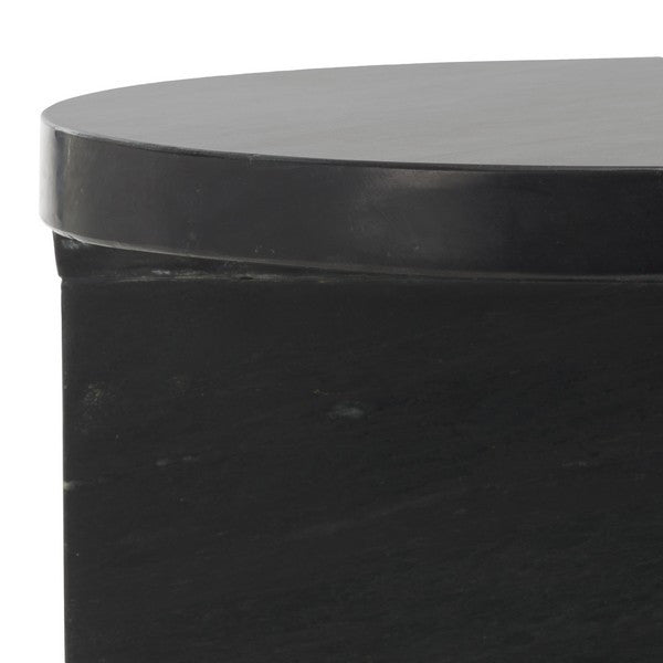 Safavieh Couture Melinda Marble "C" Accent Table Black