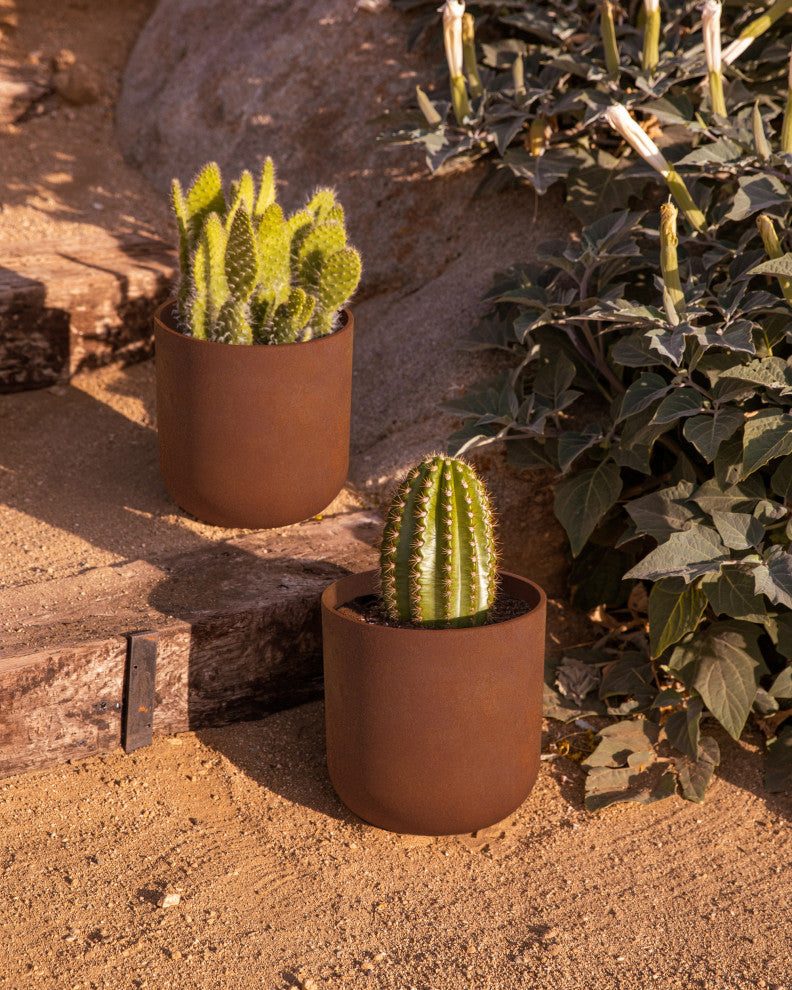 Veradek Patina Series Kona Planter Rust, Rust, 10", 2 Pack