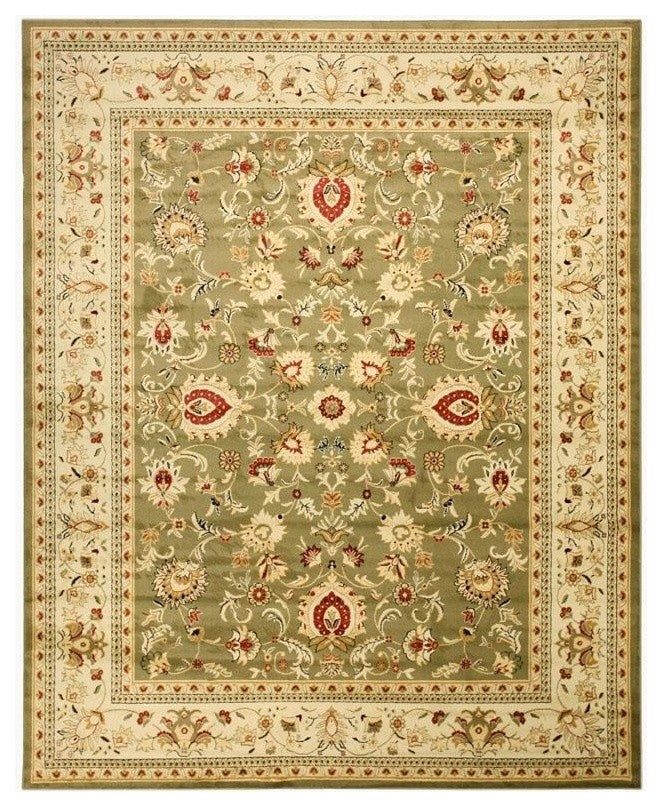 EORC Green Traditional Oriental Green Mahal Rug, Runner 2'7"x9'10"