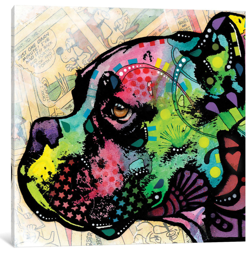 "Profile Boxer Deco" by Dean Russo, 26x26x1.5"