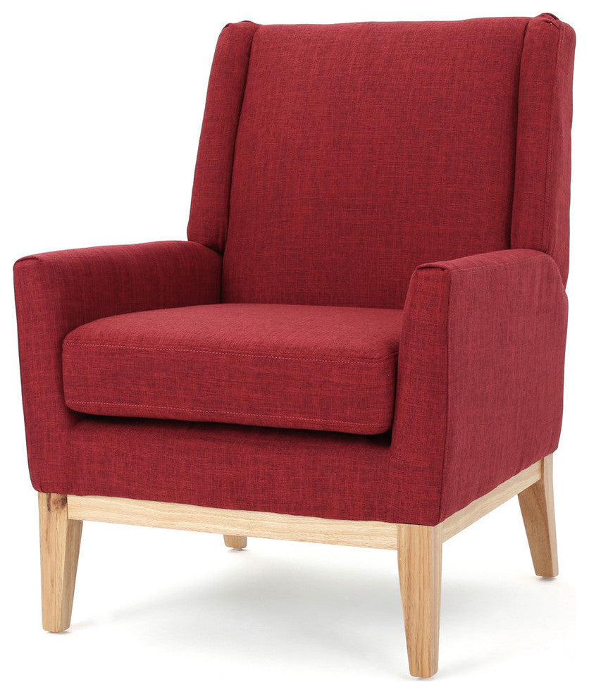 GDF Studio Maeve Red Fabric Accent Chair