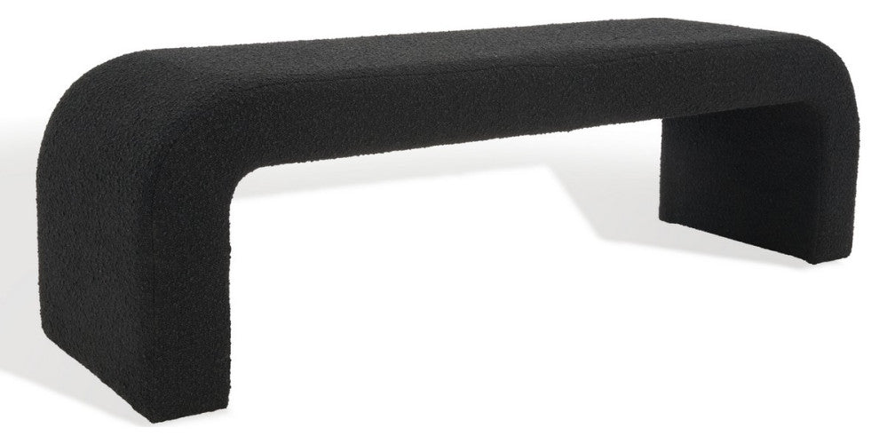 Safavieh Couture Caralynn Boucle Bench, Black