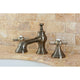 Kingston Brass Widespread Bathroom Faucet With Brass Pop-Up, Antique Brass