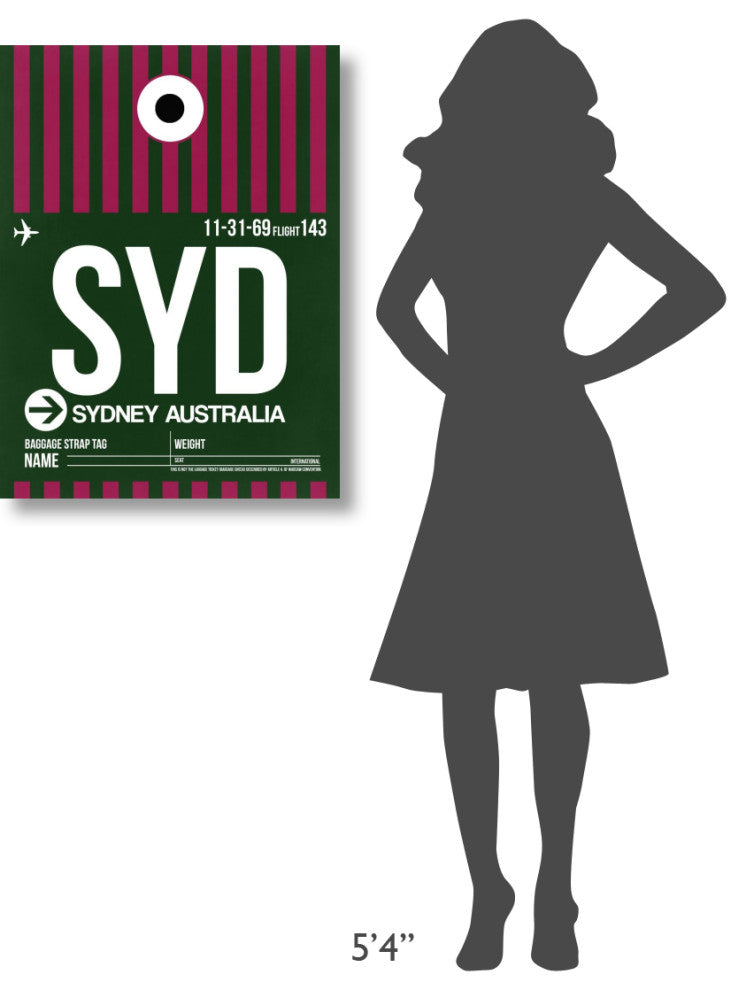 "SYD Sydney Luggage Tag 2" Fine Art Print