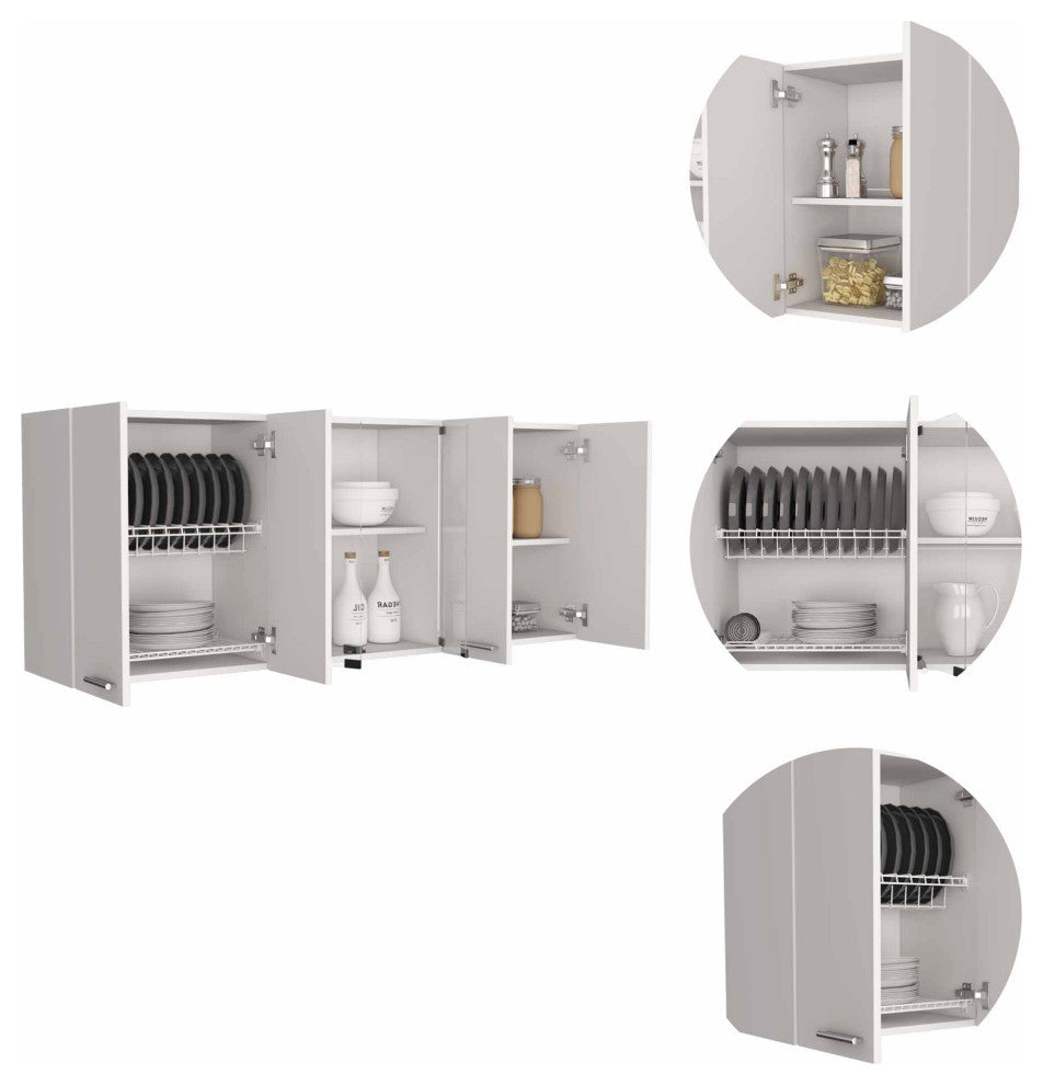 Yuma 59" Wall Cabinet, White