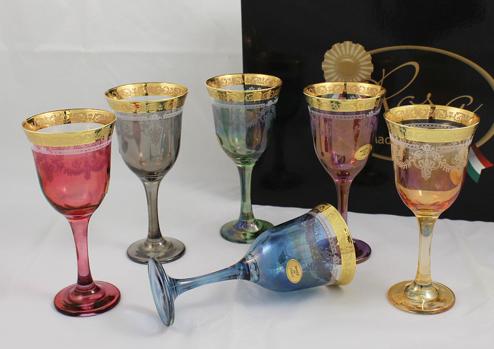 Set of 6 Goblets, Royal Corona Designs, Multi