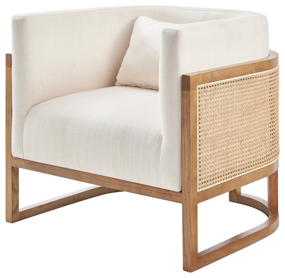 Velma Accent Arm Chair w/ Rattan