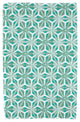 Water Mosaic, Geometric Print Beach Towel, Aqua