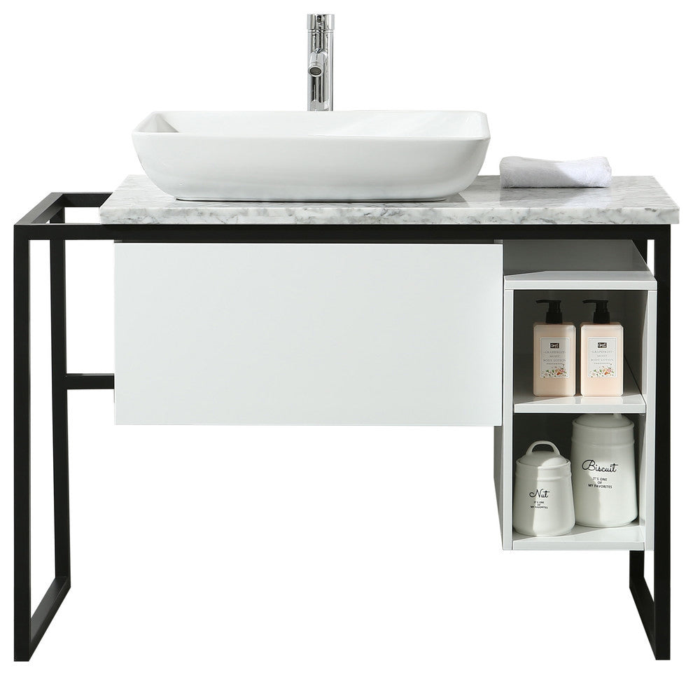 Stufurhome Icelander 43" Single Sink Bathroom Vanity