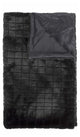 HomeRoots 50" x 60" Nixon Black Fur Throw