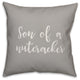Peace, Gray 18x18 Throw Pillow Cover