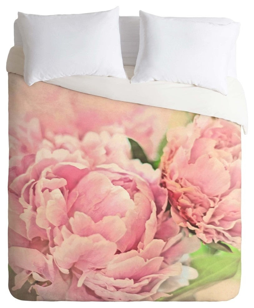 Deny Designs Lisa Argyropoulos Pink Peonies Duvet Cover - Lightweight
