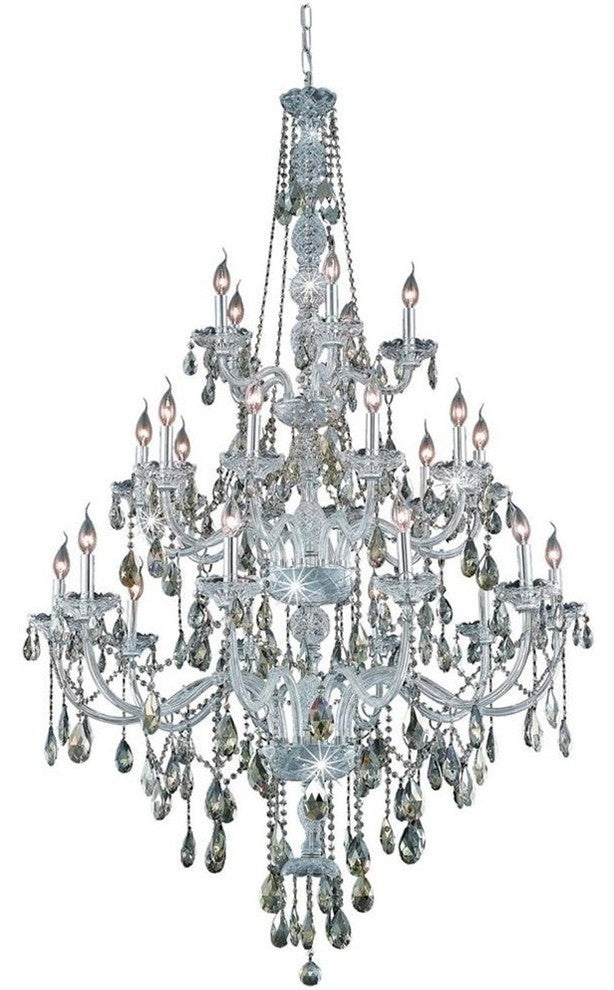 Elegant Verona Foyer Hall Light, Chrome Finish With Royal Cut Crystal
