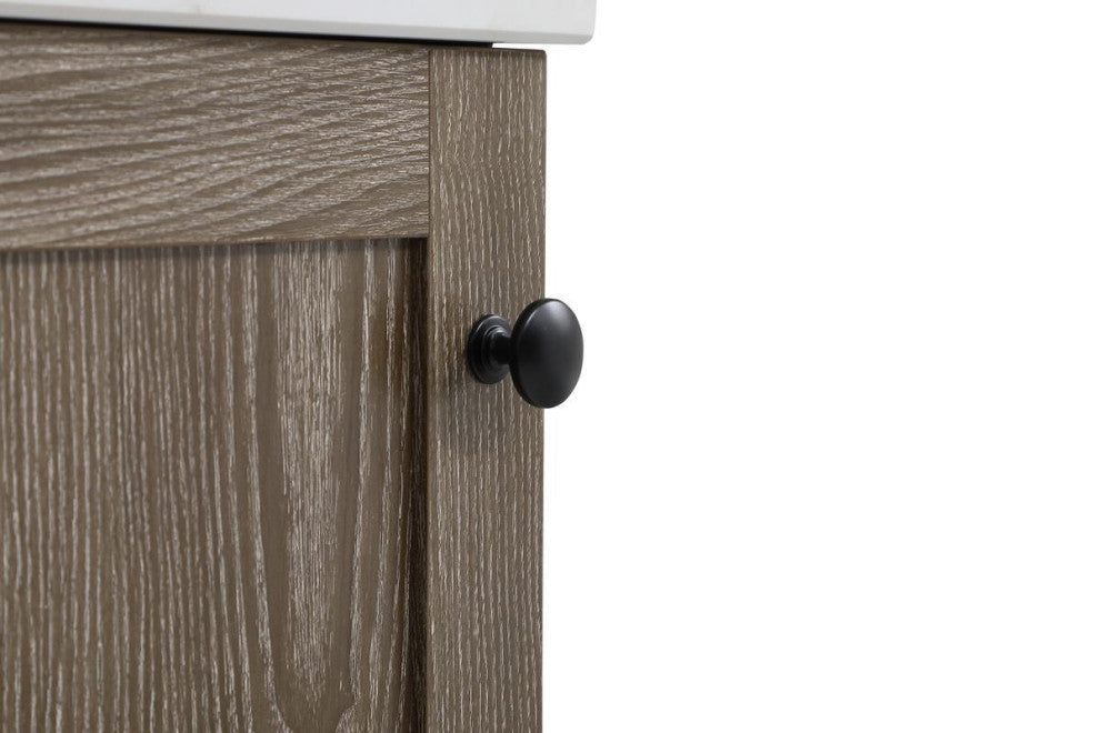 Home Living Single 18" Bathroom Vanity (Weathered Oak)