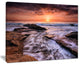 "Waves Hitting Rocky Beach Burgas Bay" Seascape Wall Art, 40"x30"